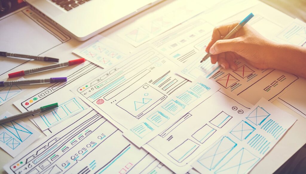 lavori UX durante la pianificazione dell'architettura di un sito