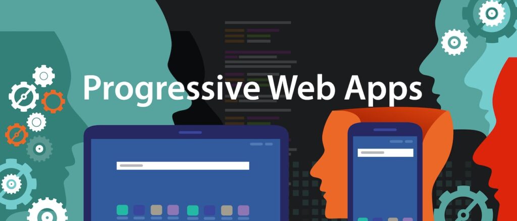 pwa: immagine rappresentativa delle pwa come ibrido tra sito web e app mobile