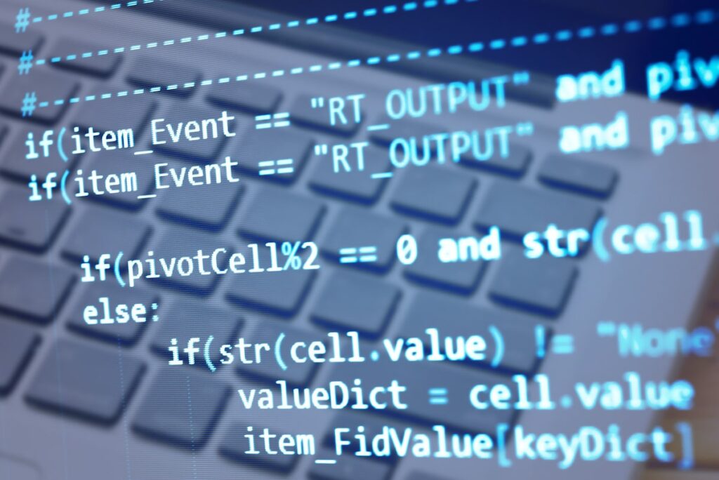 software quality assurance cosa fa: immagine di schermo con codice