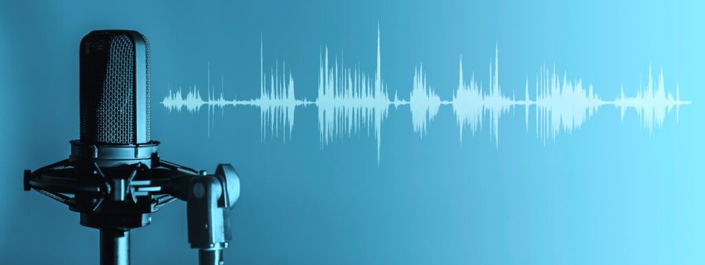 podcast Beliven: microfono e onde sonore